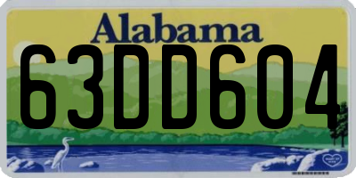 AL license plate 63DD604