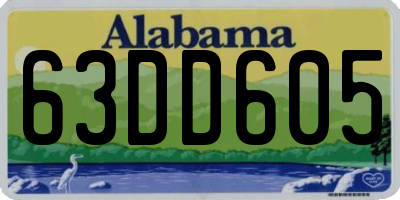 AL license plate 63DD605