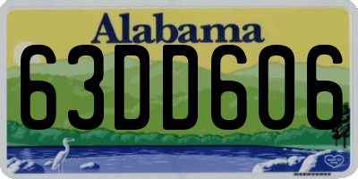 AL license plate 63DD606