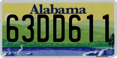 AL license plate 63DD611
