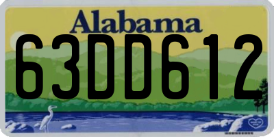 AL license plate 63DD612