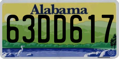 AL license plate 63DD617