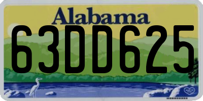 AL license plate 63DD625