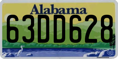 AL license plate 63DD628