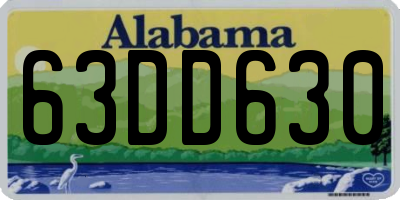 AL license plate 63DD630