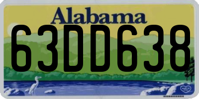 AL license plate 63DD638