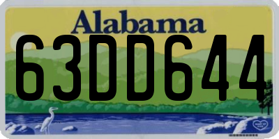AL license plate 63DD644