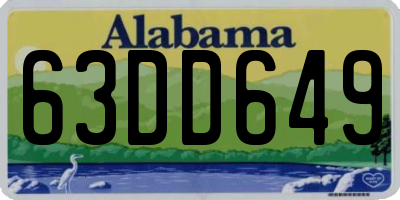 AL license plate 63DD649