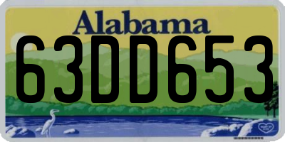 AL license plate 63DD653