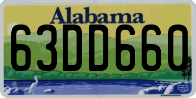 AL license plate 63DD660