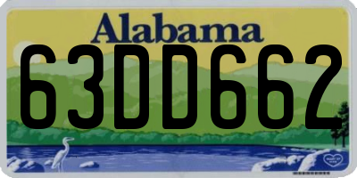AL license plate 63DD662