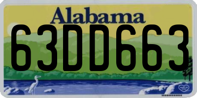 AL license plate 63DD663