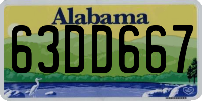 AL license plate 63DD667