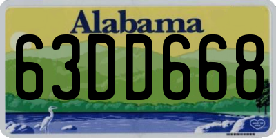 AL license plate 63DD668