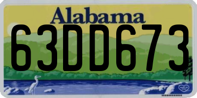 AL license plate 63DD673