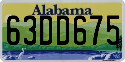 AL license plate 63DD675