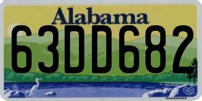 AL license plate 63DD682