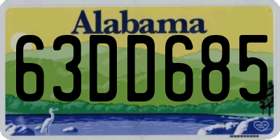 AL license plate 63DD685