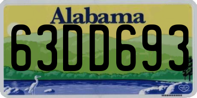 AL license plate 63DD693