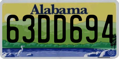 AL license plate 63DD694
