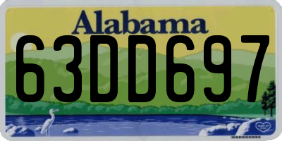 AL license plate 63DD697