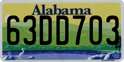 AL license plate 63DD703