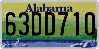 AL license plate 63DD710
