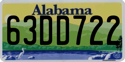 AL license plate 63DD722