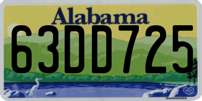 AL license plate 63DD725