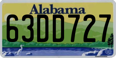 AL license plate 63DD727