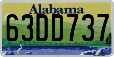 AL license plate 63DD737
