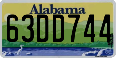 AL license plate 63DD744