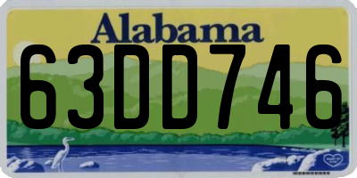 AL license plate 63DD746