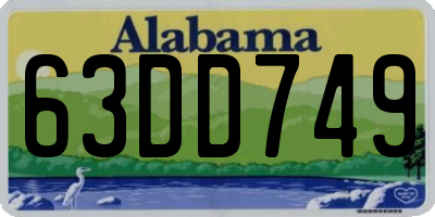 AL license plate 63DD749