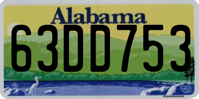 AL license plate 63DD753
