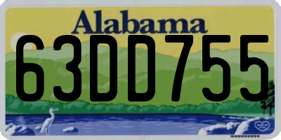 AL license plate 63DD755