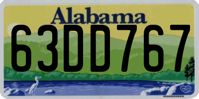 AL license plate 63DD767