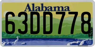 AL license plate 63DD778
