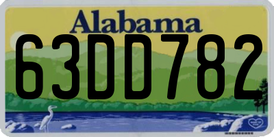 AL license plate 63DD782