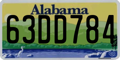 AL license plate 63DD784