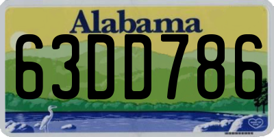 AL license plate 63DD786