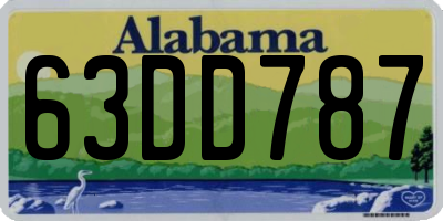 AL license plate 63DD787