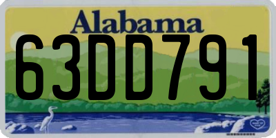AL license plate 63DD791
