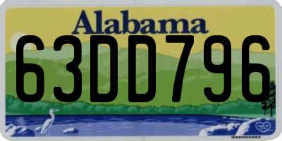 AL license plate 63DD796