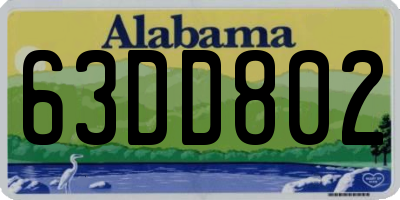 AL license plate 63DD802