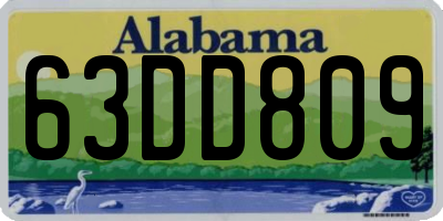 AL license plate 63DD809