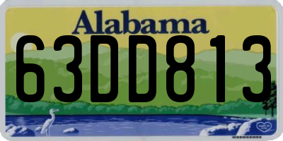 AL license plate 63DD813