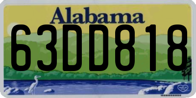 AL license plate 63DD818