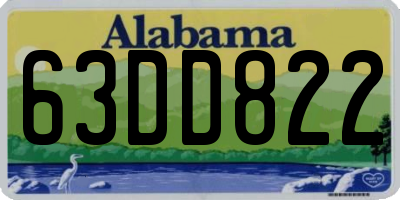 AL license plate 63DD822