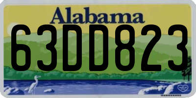 AL license plate 63DD823